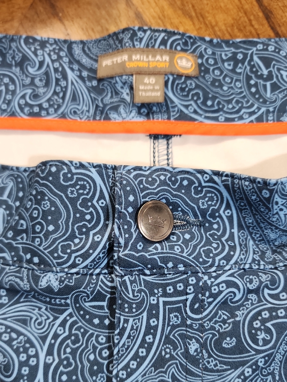 Peter Millar Navy Paisley-Print Gilf Pants